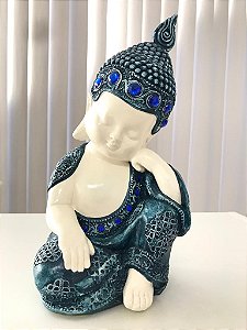 Buda da serenidade (azul/branco)