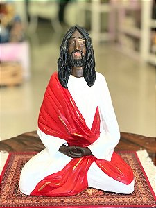 Jesus meditando negro (vermelho)