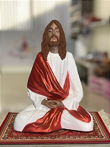 Jesus meditando (vermelho)