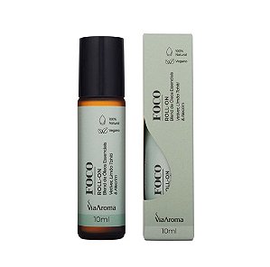 Roll-On Blend Óleos Essenciais Foco Via Aroma - 10ml