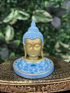 Incensário Busto Buda (Azul perolado)