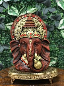 Busto Ganesha (Vermelho envelhecido)