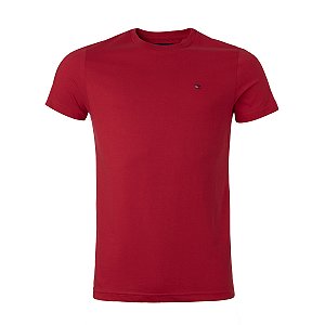 Camiseta Tommy Hilfiger Masculina Essential Cotton Vermelha - Compre Agora