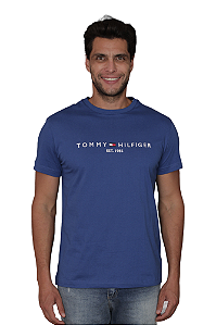 Camiseta Tommy Hilfiger Masculina Core Logo Tee Azul
