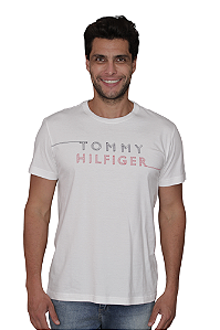 Camiseta Tommy Hilfiger Masculina Core Logo Branca