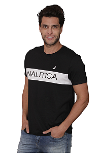 Camiseta Nautica Masculina  Cor Preta