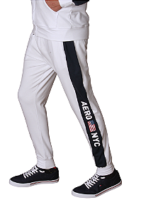 Calça Moletom Masculina Aeropostale Aero Nyc Cor Branca