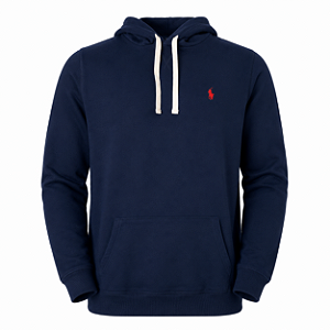 Moletom Ralph Lauren Custom Fit Cor Azul Marinho