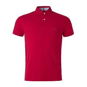 Polo Tommy Hilfiger Masculina Regular 1985 Cor Vermelha