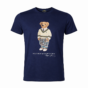 Camiseta Ralph Lauren Masculina Bear Custom Fit Cor Marinho