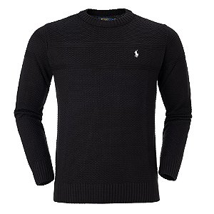 Suéter Ralph Lauren Crewneck Modal Cor Preto