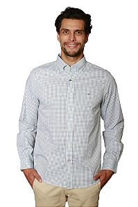 Camisa Tommy Hilfiger Masculina Regular Fit Xadrez Cor Preto