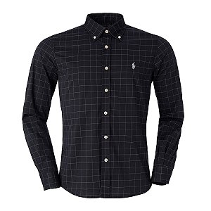 Camisa Ralph Lauren Masculina Xadrez Fontana Cor Preto
