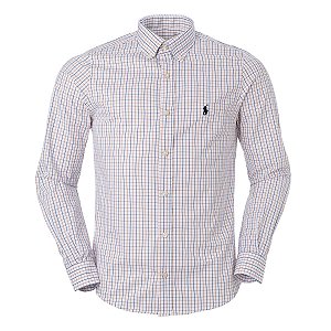 Camisa Ralph Lauren Masculina Xadrez Milão Cor Marrom