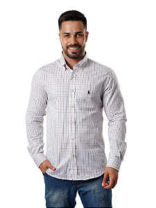 Camisa Ralph Lauren Masculina Custom Instambul Branca e Azul e vermelha