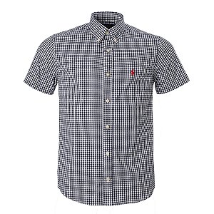 Camisa Ralph Lauren Masculina Custom Fit Quadriculada Preta