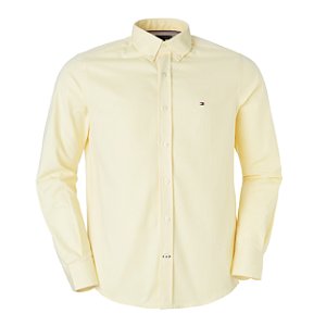 Camisa Tommy Hilfiger Masculina Oxford Regular Fit Cor Amarela