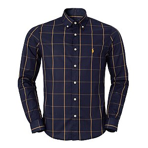 Camisa Ralph Lauren Masculina Oxford Berlim Cor Marinho