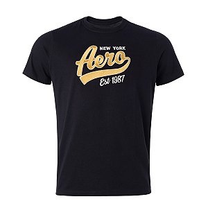 Camiseta Aeropstale Masculina Bordado New York Cor Marinho
