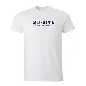 Camiseta Aeropostale Masculina Nyc Brand Cor Branca