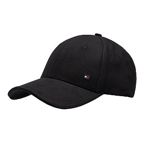 Bone Tommy Hilfiger Simbolo Metal Cor Preto