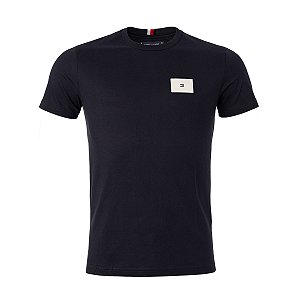 Camiseta Tommy Hilfiger Masculina Emblem Cor Preta