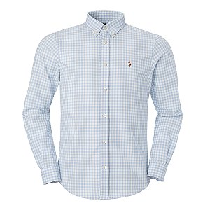 Camisa  Ralph Lauren Masculina Oxford Xadrez Cor Azul