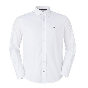 Camisa Tommy Hilfiger Classica 1985 Algodão Cor Branca