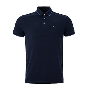 Polo Aramis Masculina Retilinea Piquet Cor Marinho