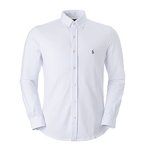 Camisa Ralph Lauren Masculina Featherweigth Cor Branca