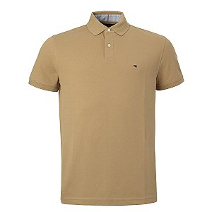 Polo Tommy Hilfiger Masculina Regular 1985 Cor Caqui