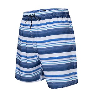 Short Aramis Masculino Praia Estampado Raias Cor Azul
