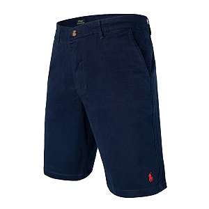Bermuda Ralph Lauren Masculina Sarja Stretch Cor Marinho
