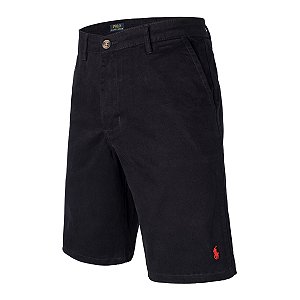 Bermuda Ralph Lauren Masculina Sarja Stretch Cor Preta