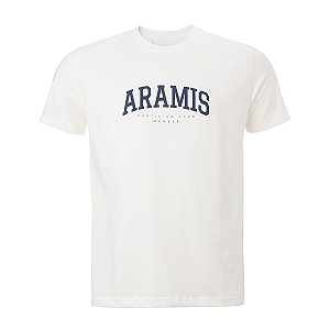 Camiseta Aramis Masculina College Cor Off White