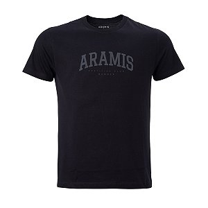 Camiseta Aramis Masculina College Cor Preta