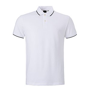 Polo Aramis Masculina Retilinea Piquet Cor Branco