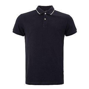 Polo Aramis Masculina Ritilinea Piquet Cor Preta