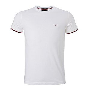 Camiseta Tommy Hilfiger Masculina Retilinea Cotton Cor Branca