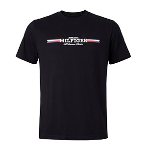 Camiseta Tommy Hilfiger Masculina Chest Mcm Cor Preta