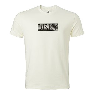 Camiseta Disky Masculina Live is Life Cor Off White
