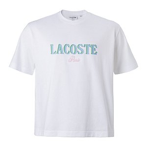 Camiseta Lacoste Masculina Estampada Branca