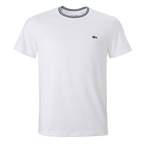 Camiseta Lacoste Masculina Retilinea Branca