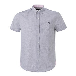Camisa Aeropostale Masculina Linho A87 Cinza