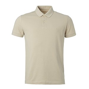 Polo Aramis Masculina Basica Monocromatica Piquet Cor Caqui