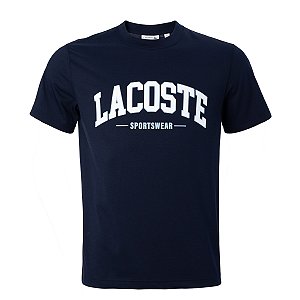 Camiseta Lacoste Masculina Estampada Cor Marinho