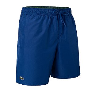 Short Lacoste Masculino Poliamida Cor Azul