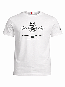 Camiseta Tommy Hilfiger Masculina Est 1985 Cor Branca