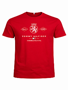 Camiseta Tommy Hilfiger Masculina Est 1985 Cor Vermelha