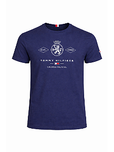 Camiseta Tommy Hilfiger Masculina Est 1985 Cor Marinho